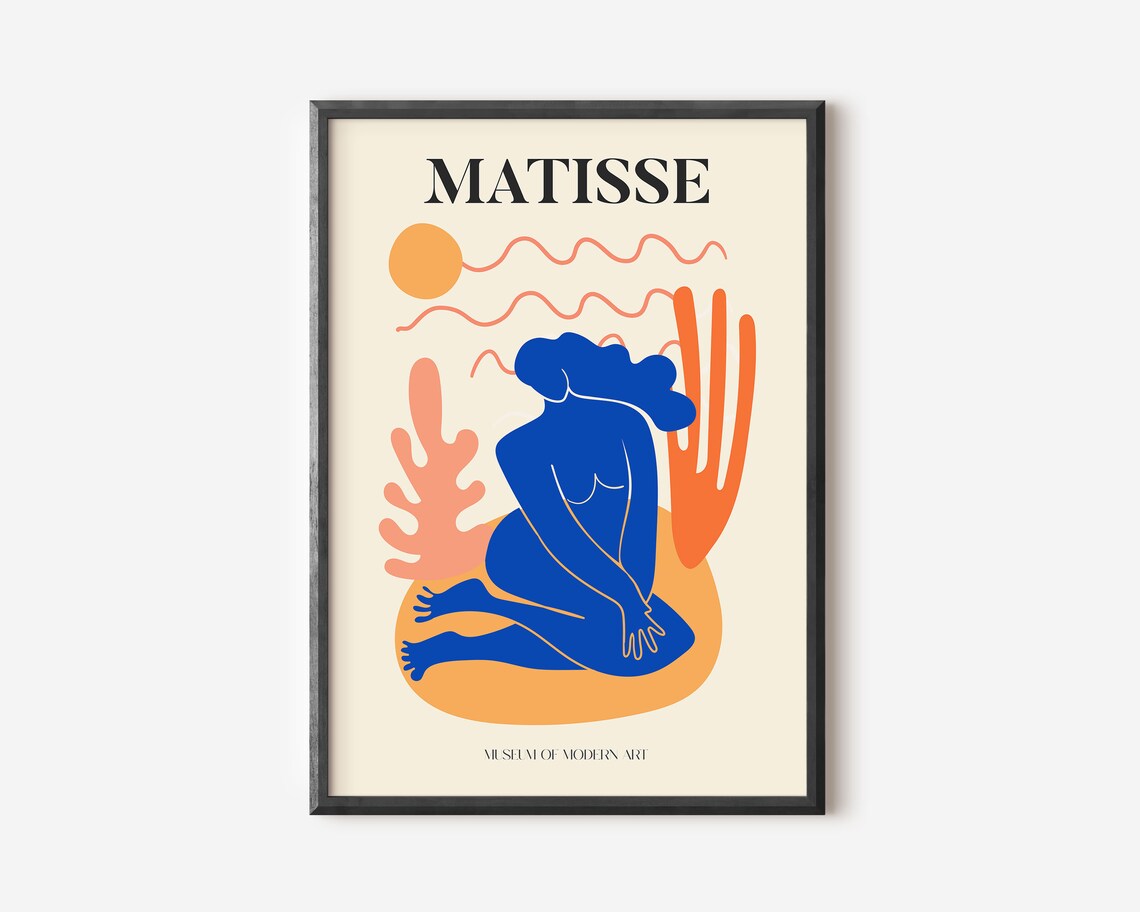 Henri Matisse Exhibition Poster, Boho Floral Garden