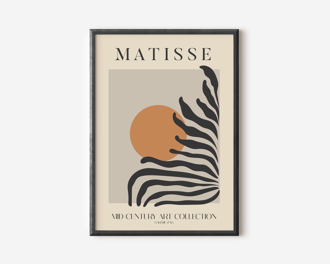 Henri Matisse Exhibition Poster Famous Gallery Wall Art Print Grey Beige Boho Art Print Wall Decor Garden Bedroom Living Room Art - Image 4