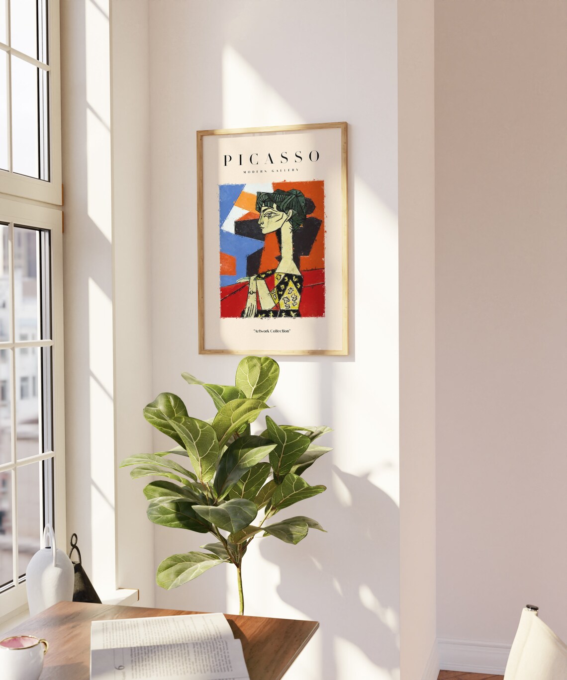 Picasso Cubist Woman Portrait Modern Gallery Illustration Poster - Image 2