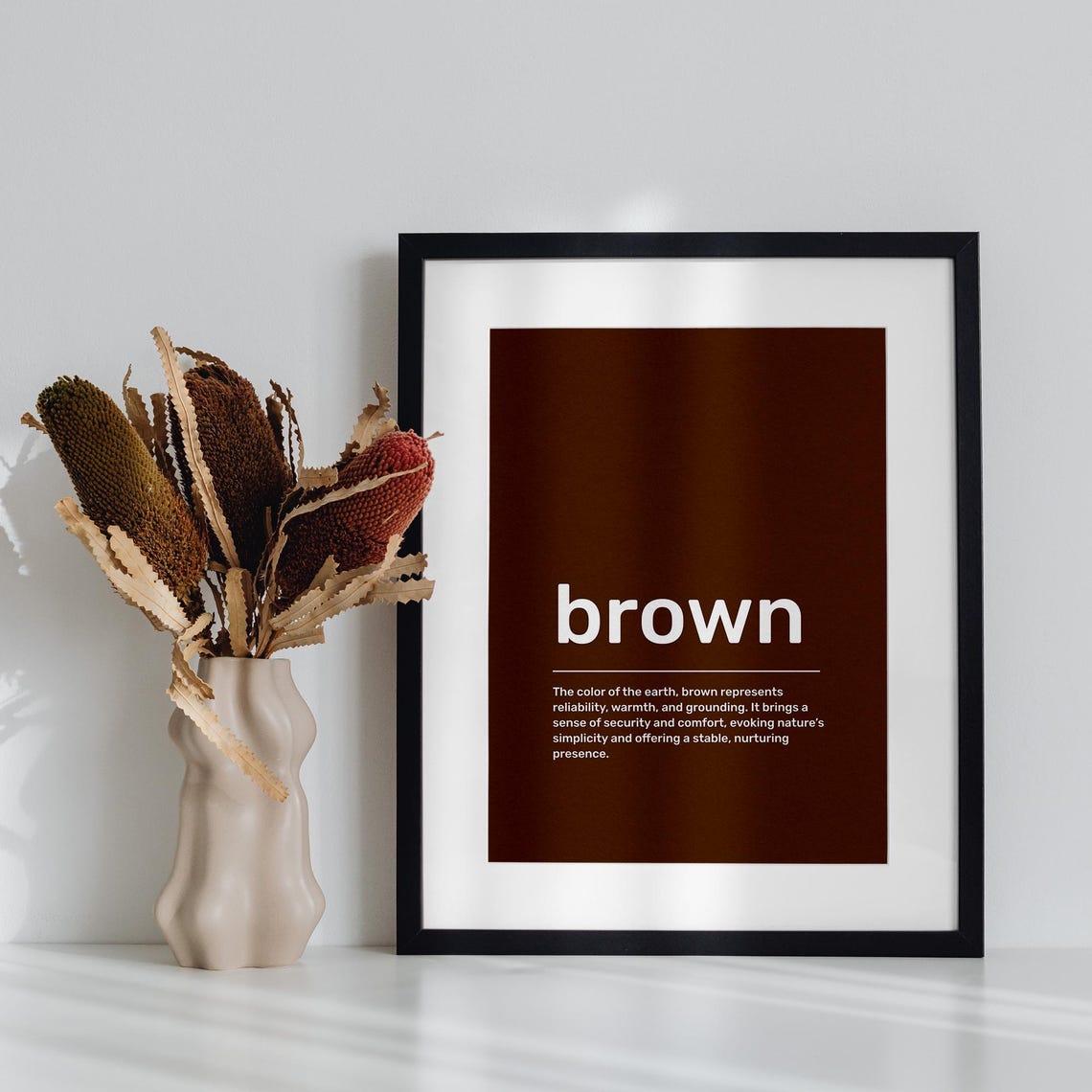 Brown Color Definition Dictionary Typography Minimalist Art Print - Image 2