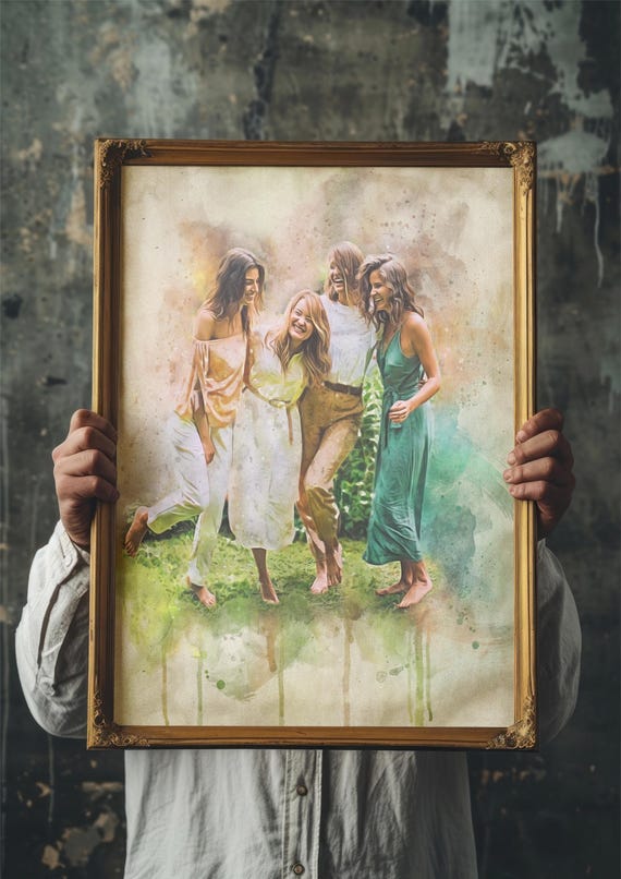 Best Friend Birthday Gift Best Friend Print Best Friends Portrait Best Friend Gift Personalized Friendship Print Friendship Gift