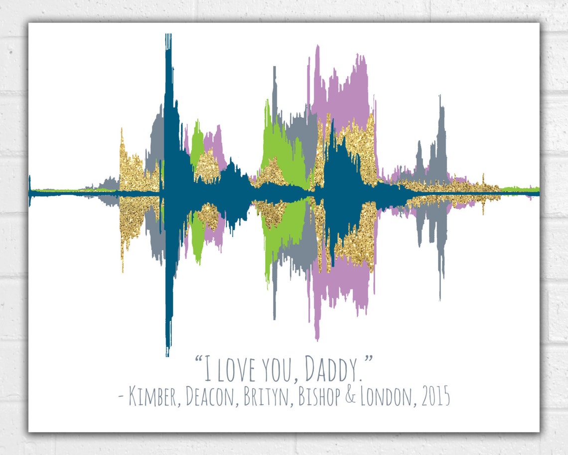 Custom Sound Wave Voice Wave Art Print, Christmas