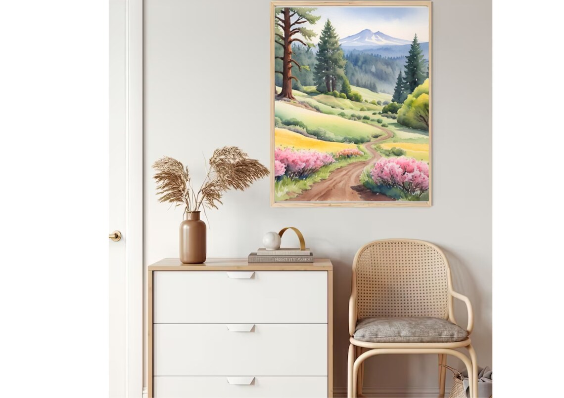 Mount Hood Watercolor Art Print, Pacific Northwest - Image 4