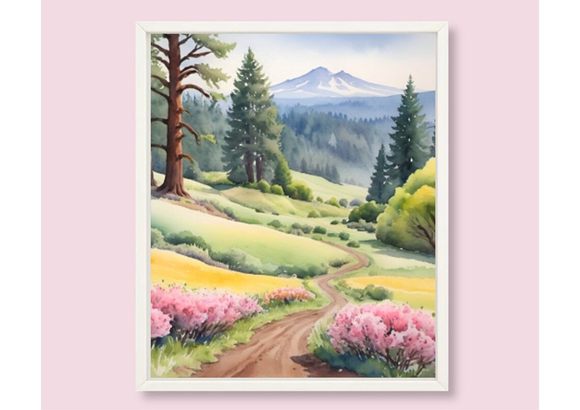 Mount Hood Watercolor Art Print, Pacific Northwest - Image 6