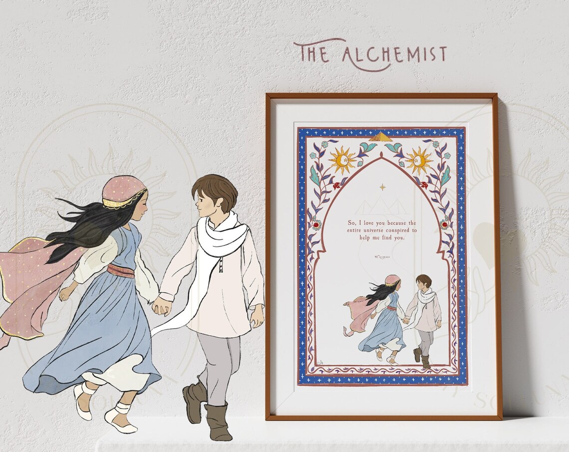 The Alchemist Universe Conspired Love Quote Santiago Fatima Arch Poster - Image 4
