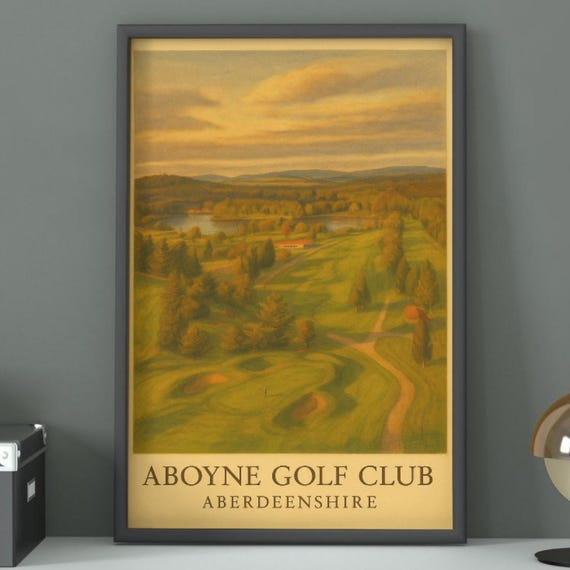 Aboyne Golf Club Print Vintage Scottish Course Art