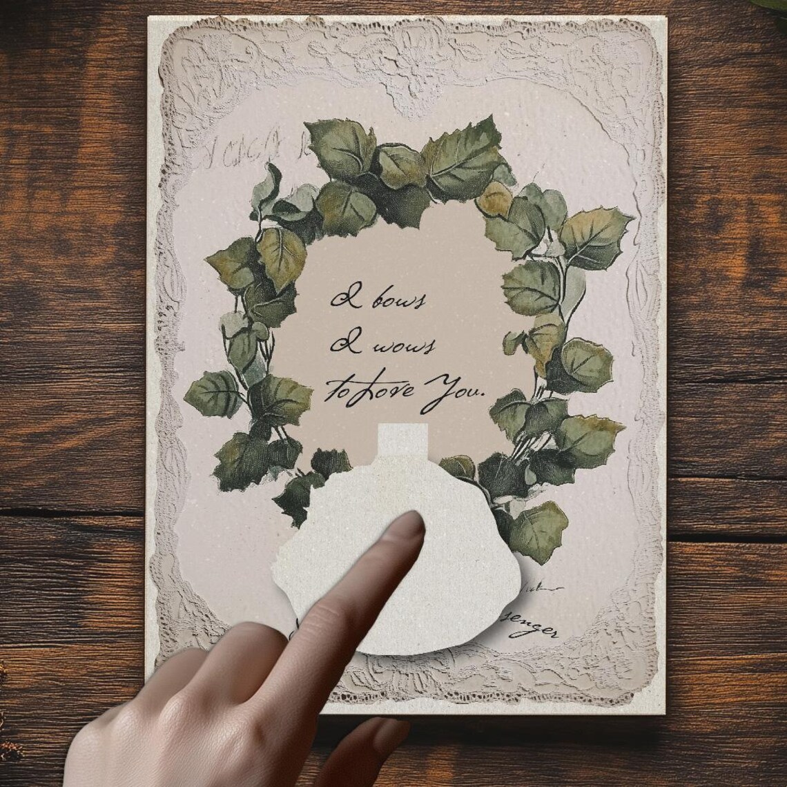 I Bow Wow To Love You Funny Dog Valentines Card From Your Dog Wall Art - Image 3