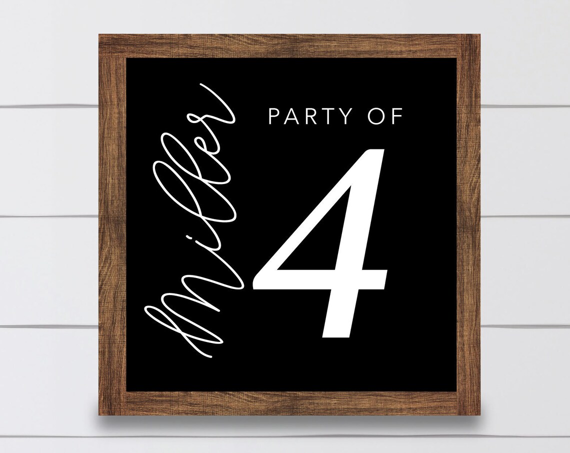 Custom Family Name Party Of Number Personalized Farmhouse Wall Poster - Image 3