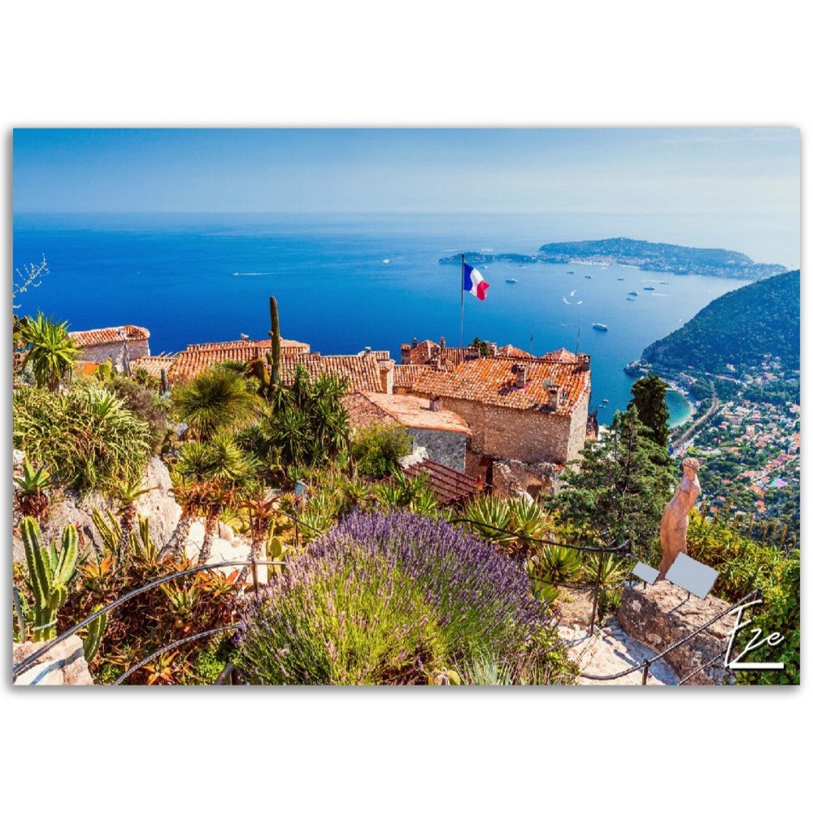 Eze France Hilltop Village French Riviera Cactus Garden Poster