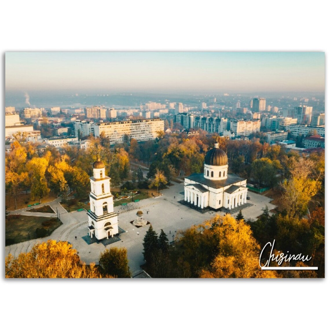 Chisinau Moldova Cityscape Travel Poster Print