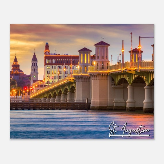 St Augustine Skyline Poster Florida Travel Photography Print