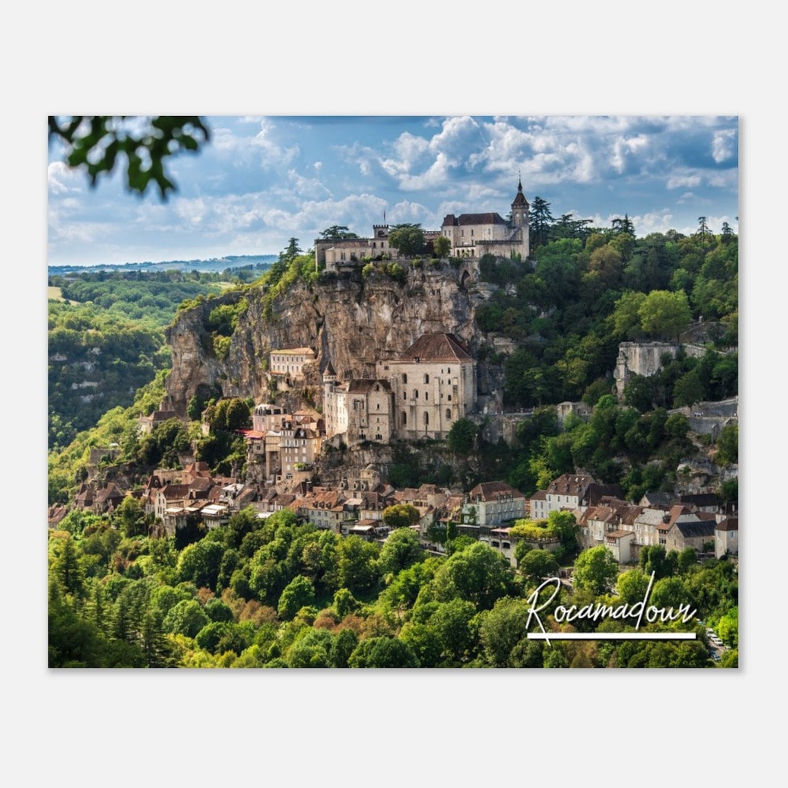 Rocamadour France Cliffside Village Travel Photography Poster