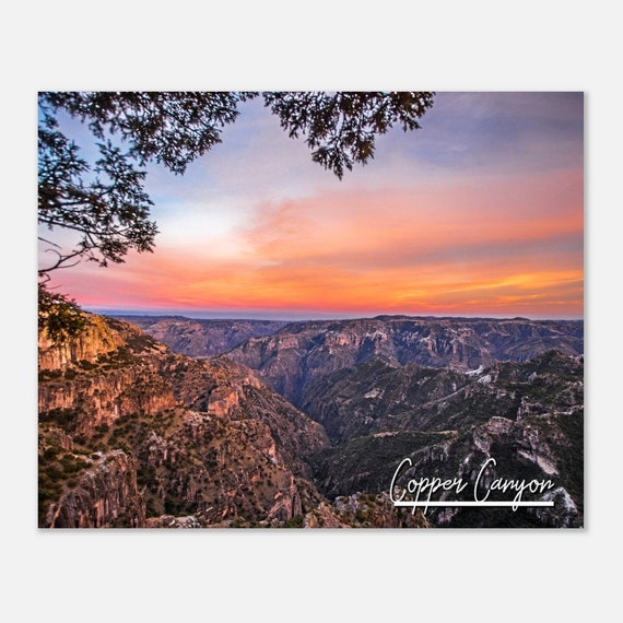 Copper Canyon Sunset Poster Mexico Travel Wall Art