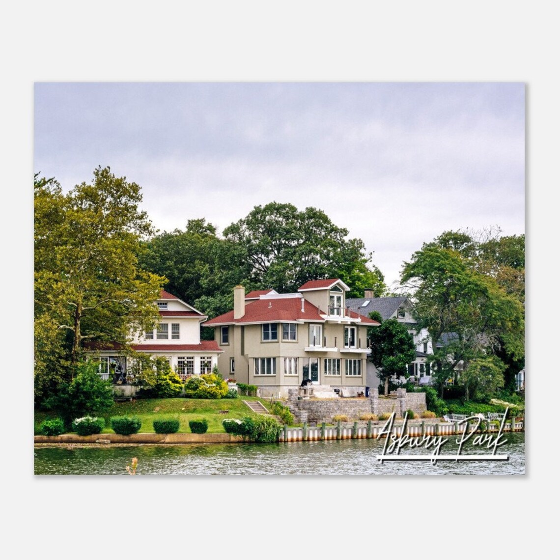 Asbury Park New Jersey Poster Waterfront Homes Travel Photography