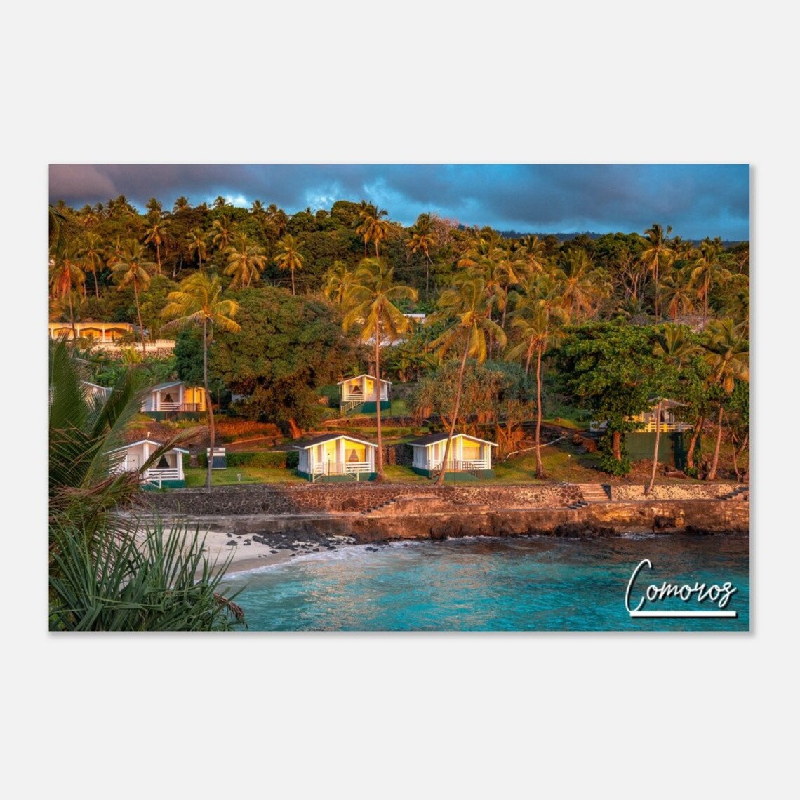 Comoros Island Poster Tropical Beach Wall Art Print