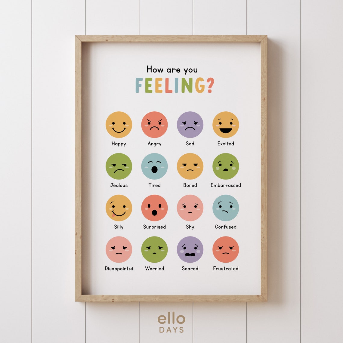 Kids Emotions Chart How Are You Feeling Classroom Feelings Poster - Image 3