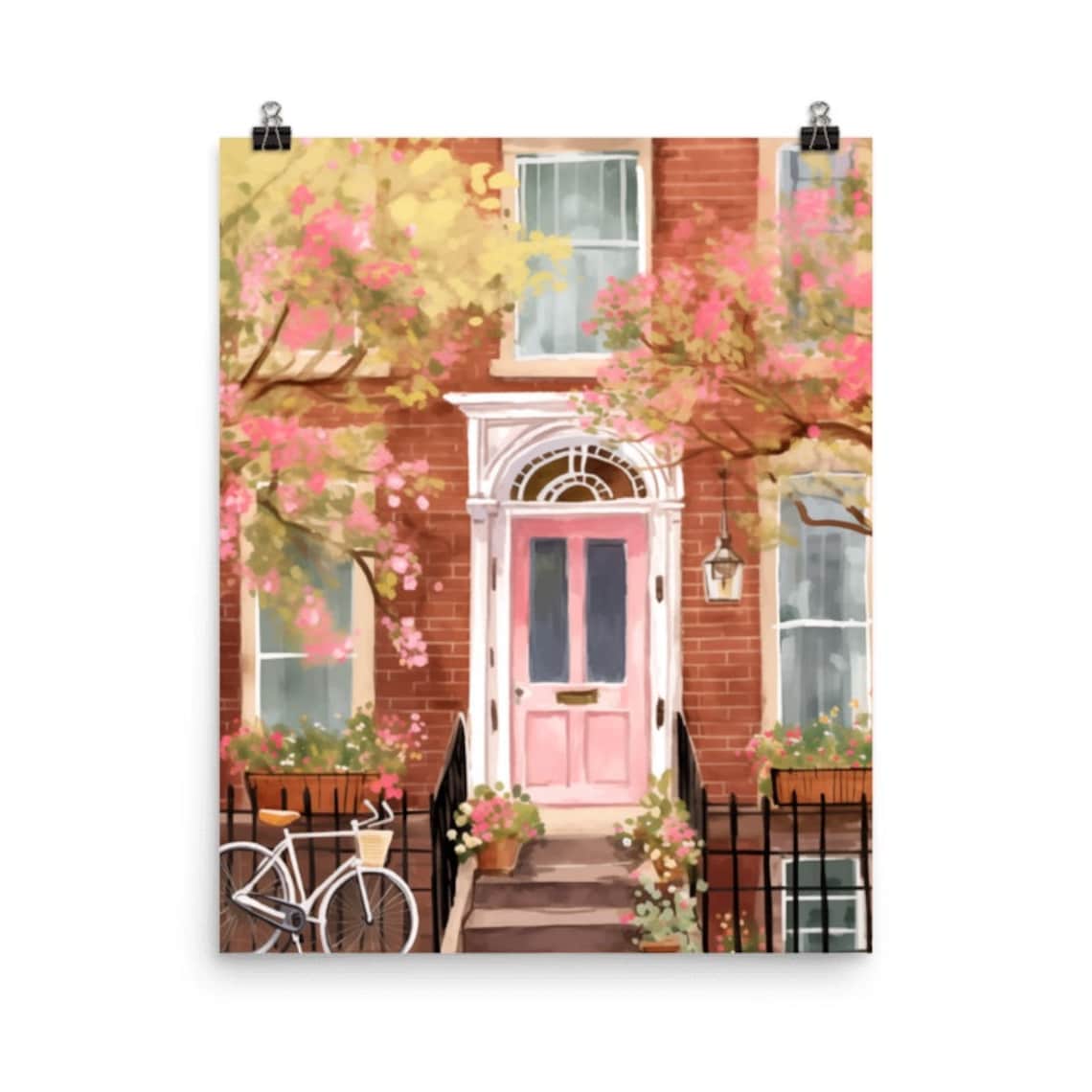 Nyc Cornelia Street Watercolor Art Print, Manhattan
