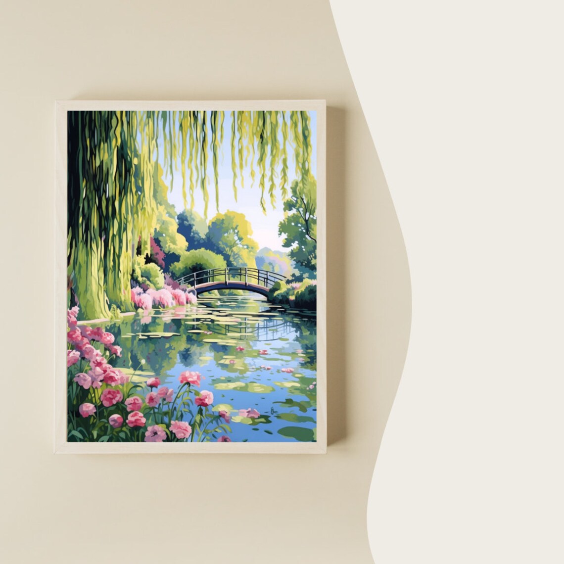 Giverny Gardens Watercolor Travel Poster, France - Image 2