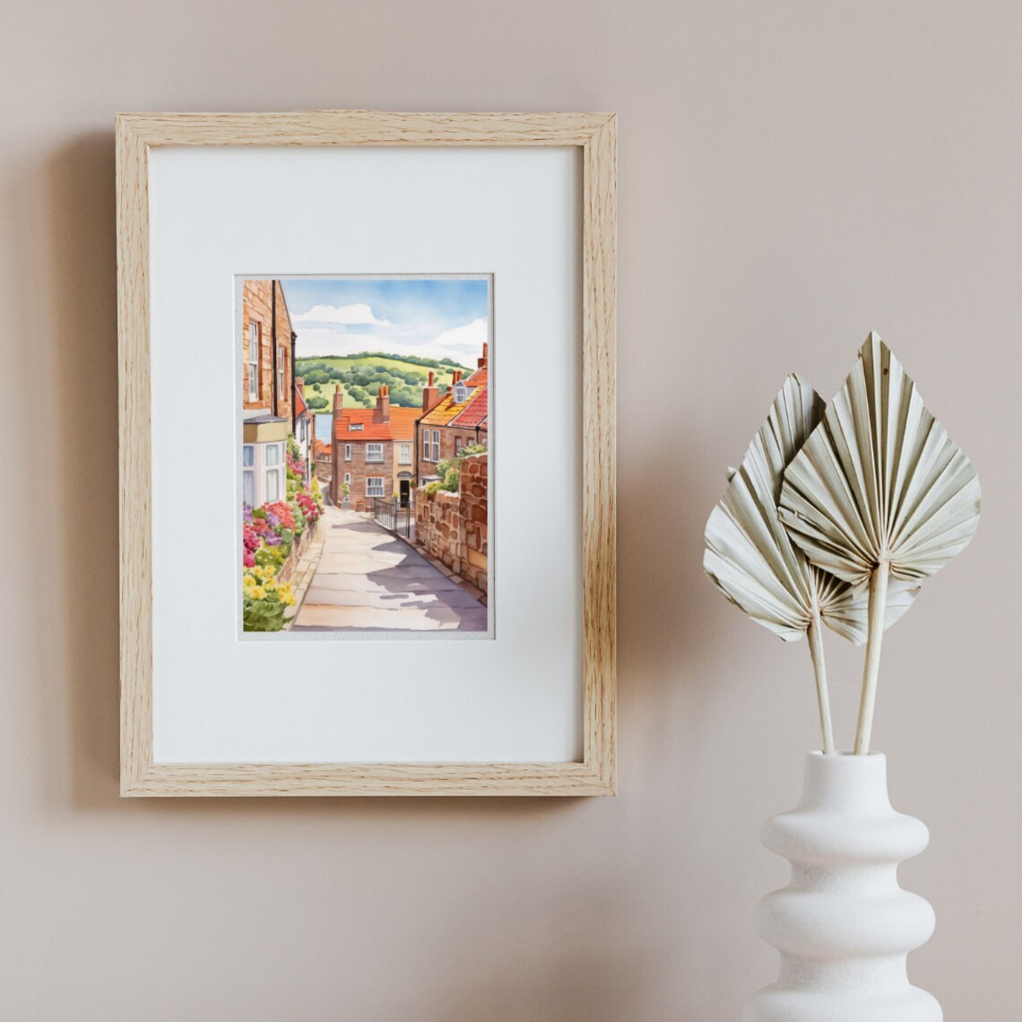 Yorkshire Watercolor Travel Poster, English Countryside - Image 2
