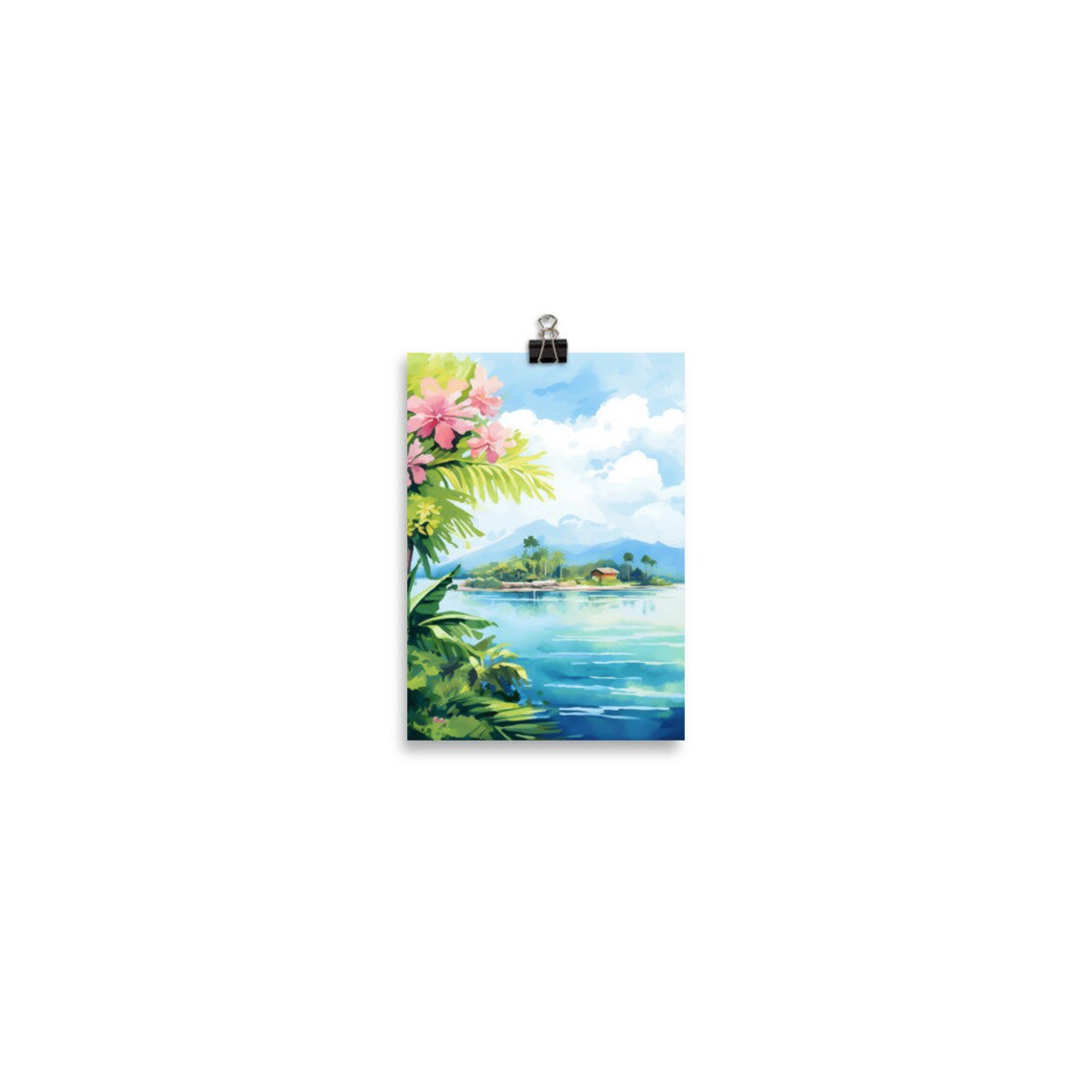 Belize Watercolor Seascape, Caribbean Travel Poster - Image 2