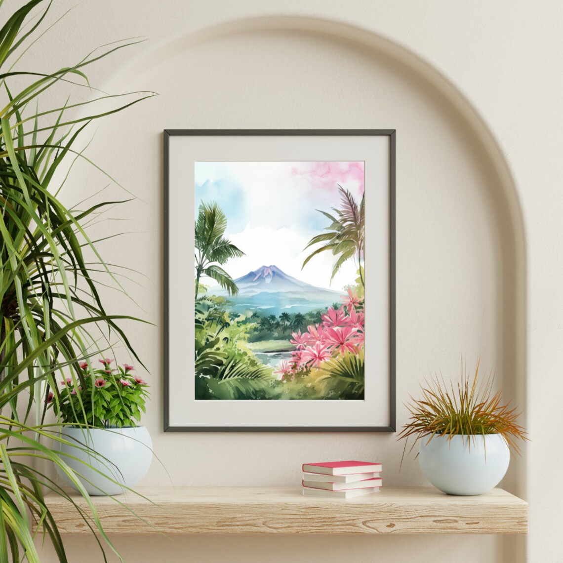 Mauna Loa Watercolor Art Print, Hawaii Travel Poster - Image 3