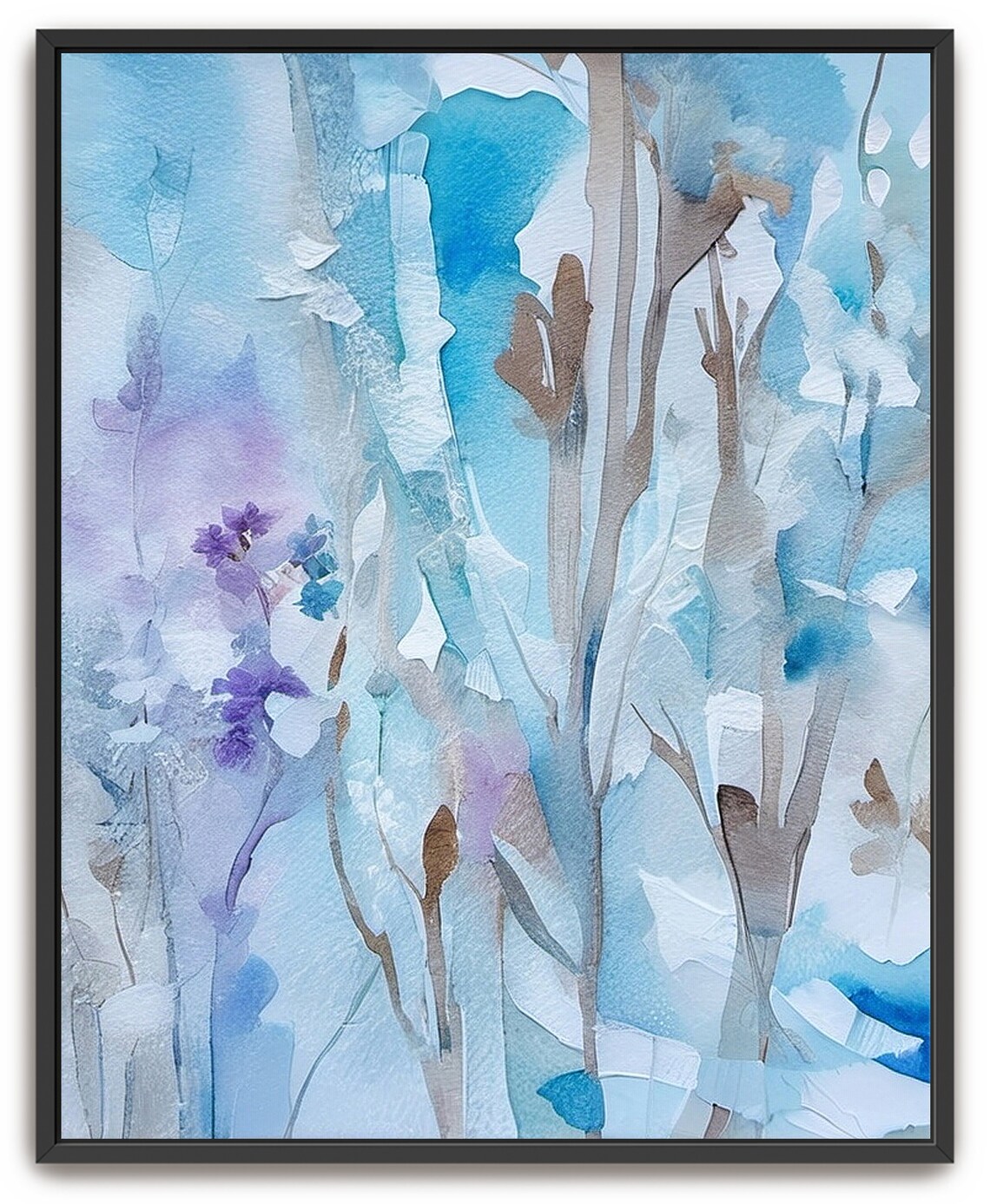 Abstract Acrylic Painting, Textured Purple Wall Art Print - Image 5