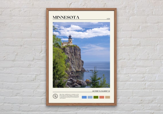 Minnesota Real Photo Travel Poster, Wall Decor