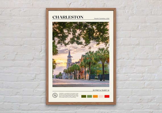 Charleston Real Photo Travel Poster, Charleston Decor