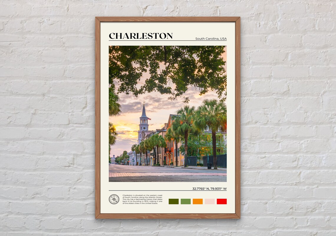 Charleston Real Photo Travel Poster, Charleston Decor