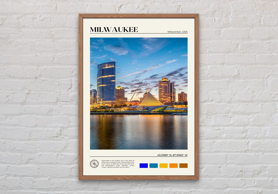 Milwaukee Real Photo Poster Print, Wisconsin