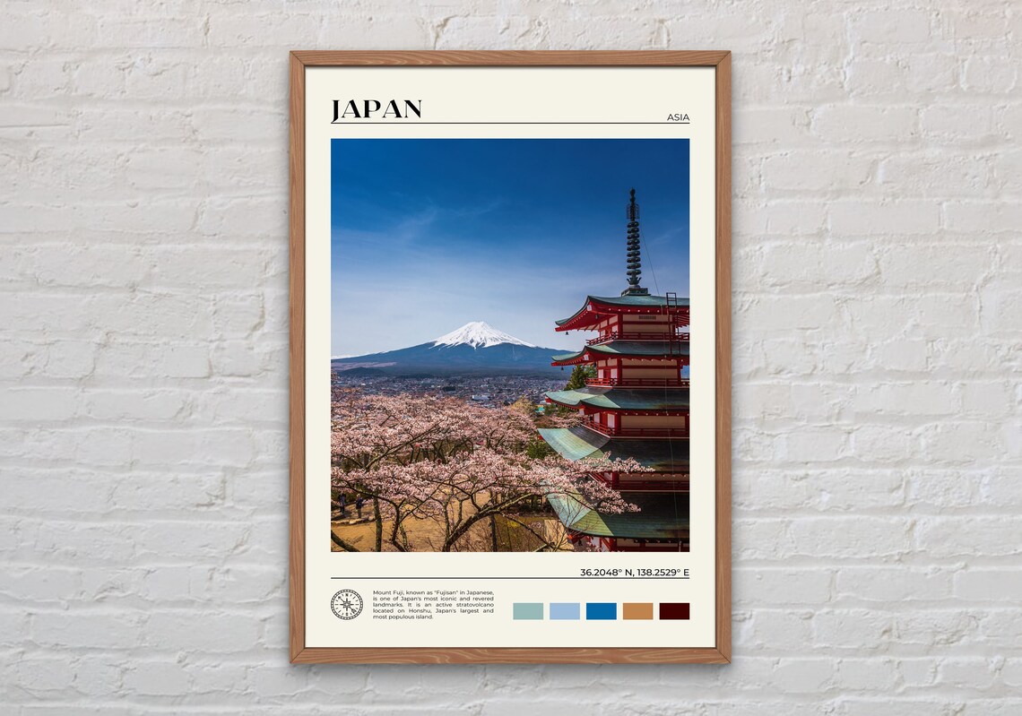 Japan Travel Photo Poster, Tokyo Asia Wall Art