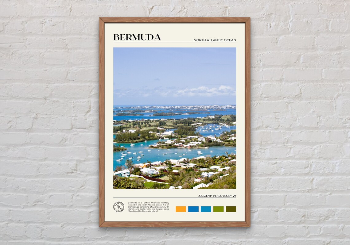 Bermuda Travel Poster, North America Wall Art