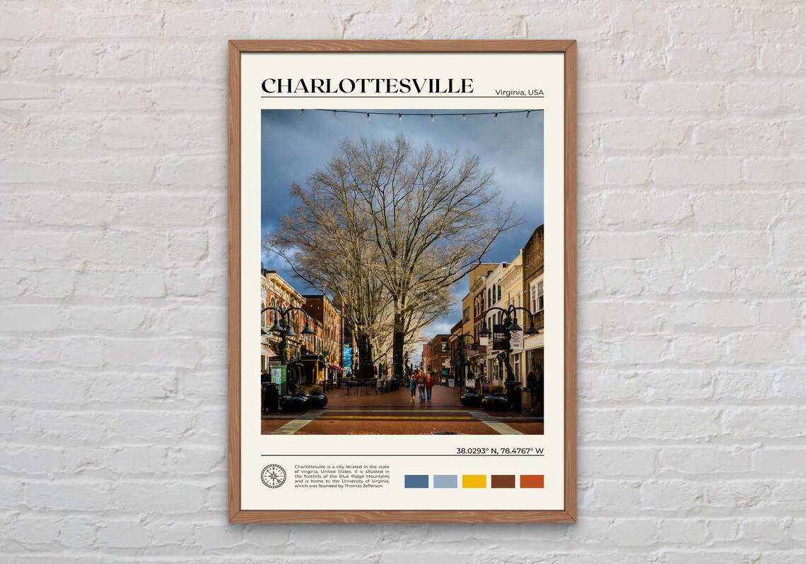 Charlottesville Photo Art Print, Wall Decor