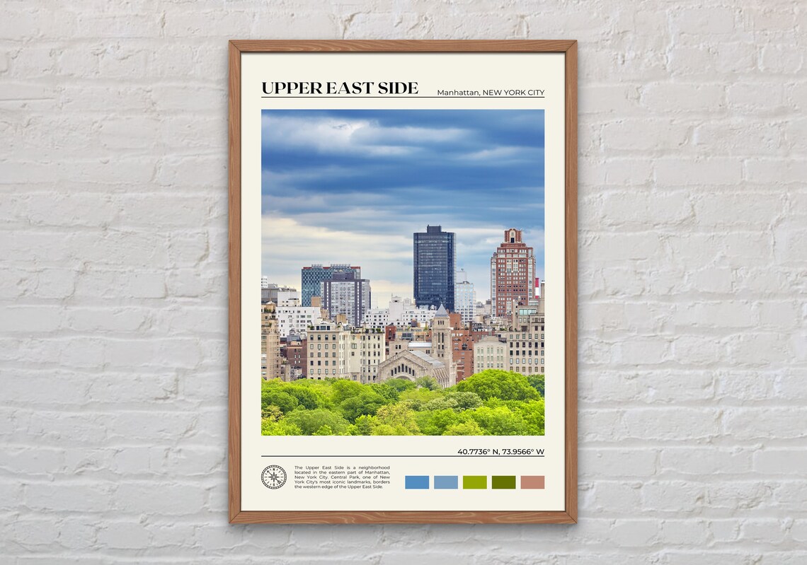 Upper East Side Photo Print, Manhattan New York