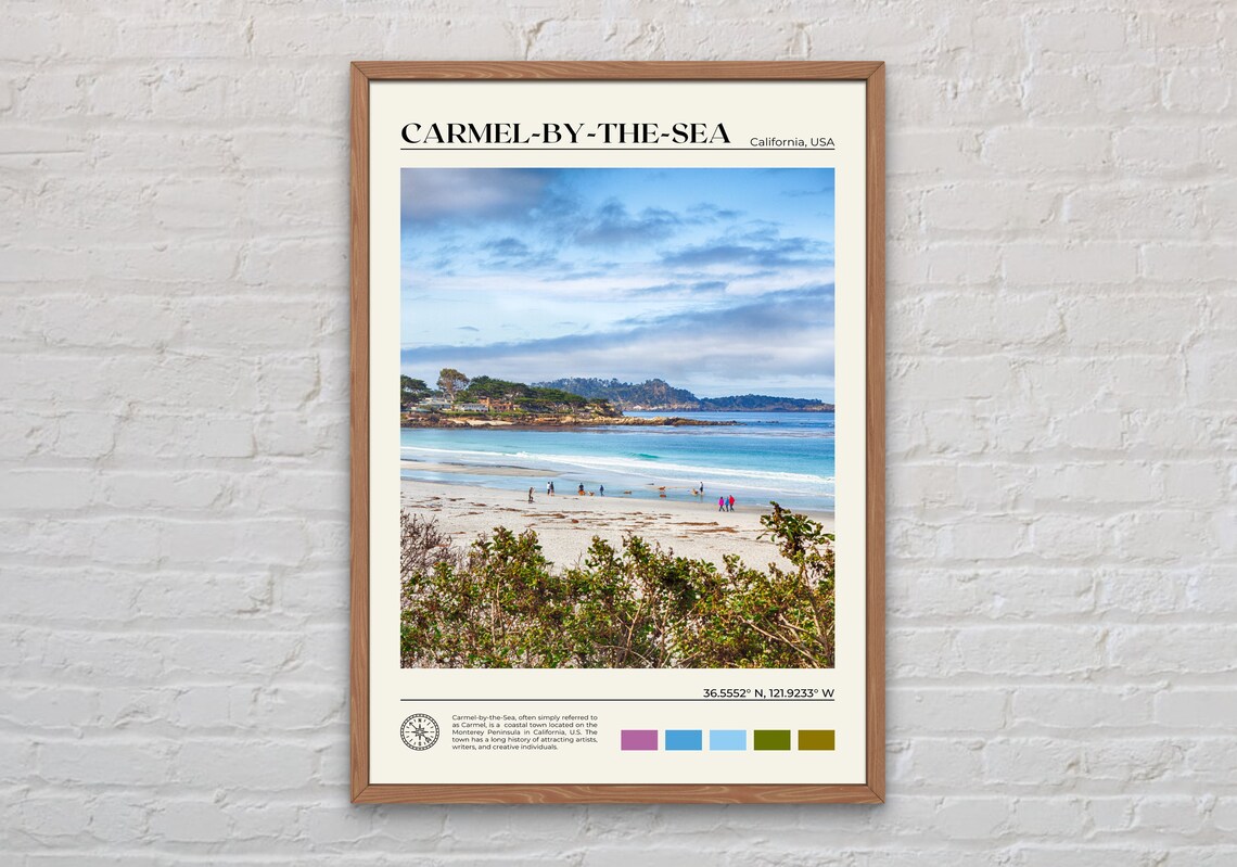 Carmel By The Sea Travel Poster, California
