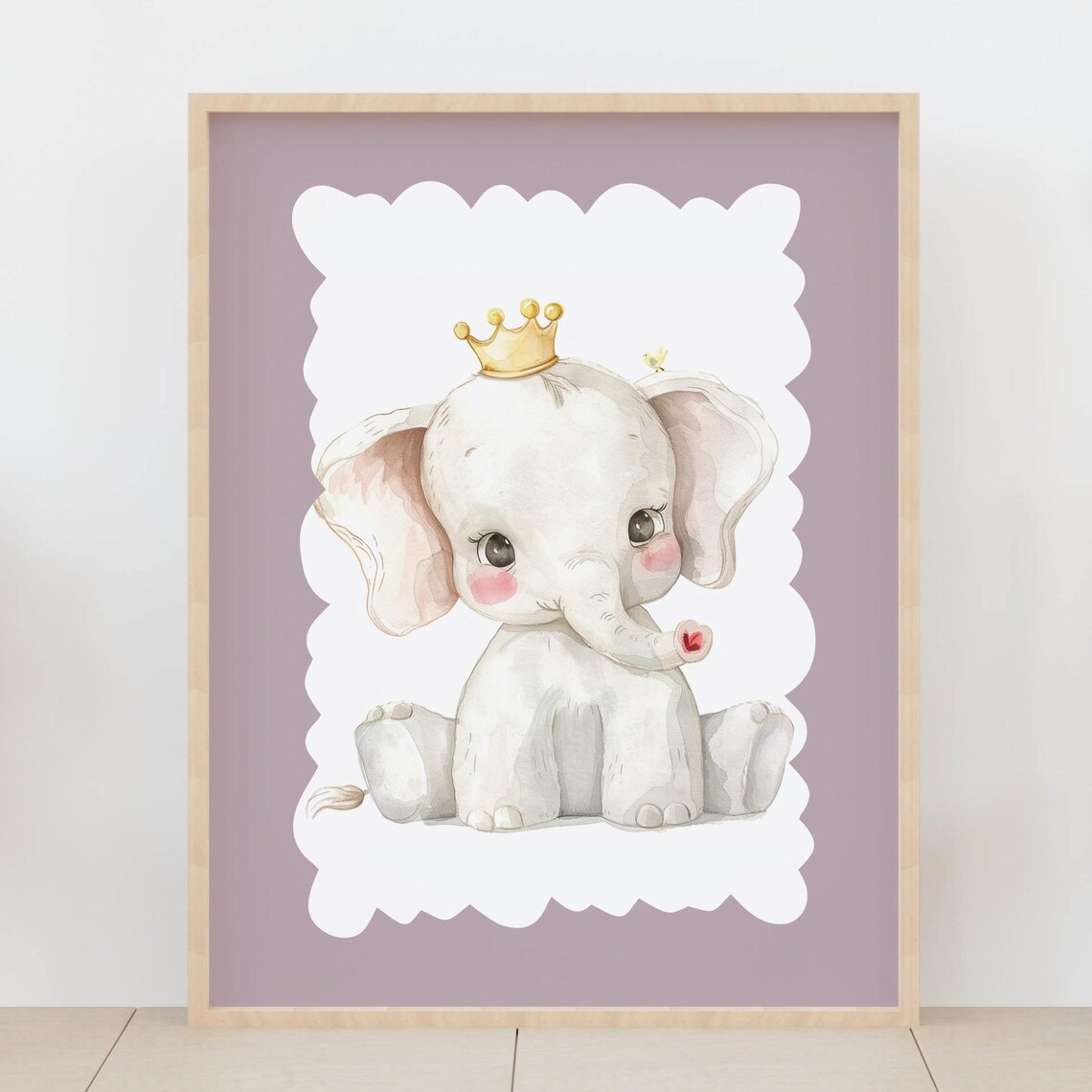 Baby Elephant Art Print, Safari Jungle Nursery Decor