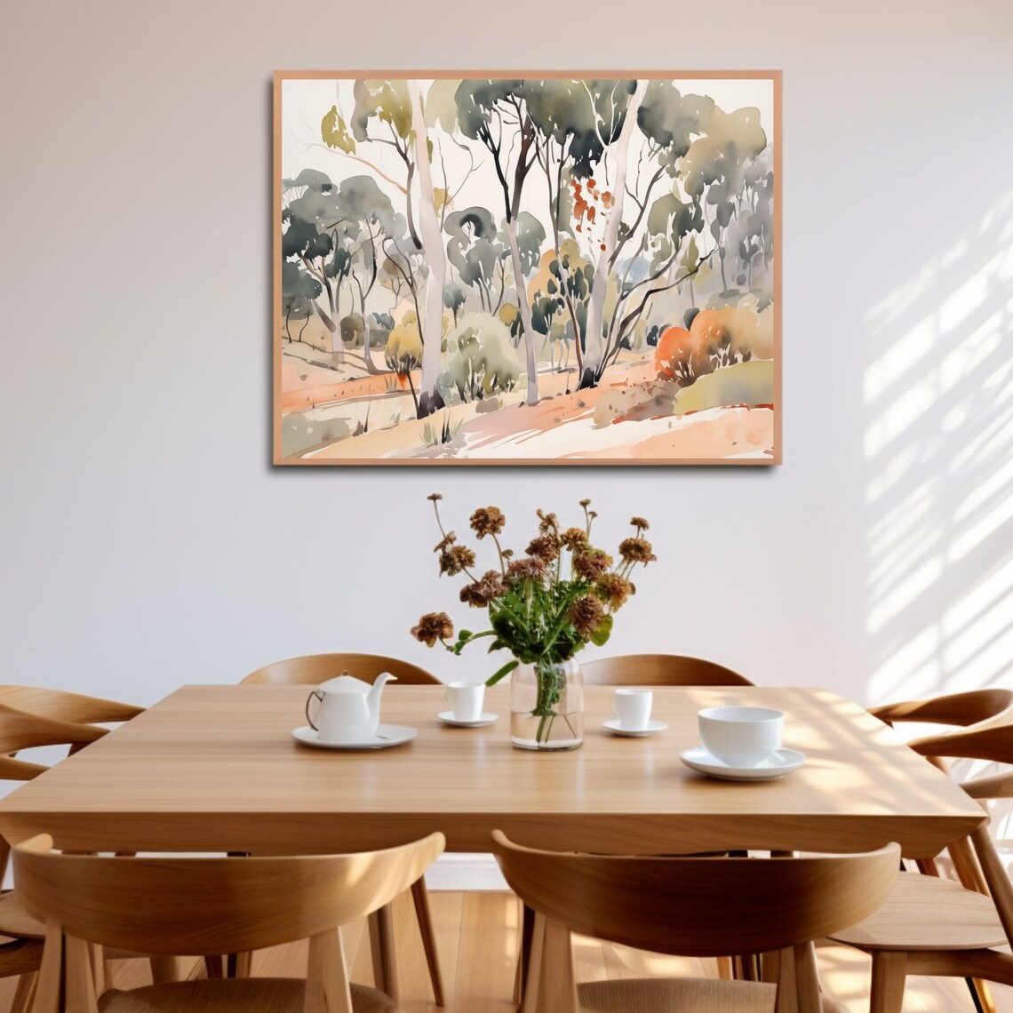 Abstract Tree Landscape, Australian Watercolor Art Print - Image 2
