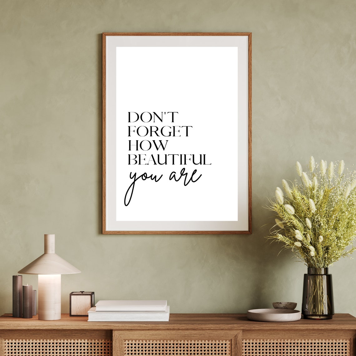 Don't Forget How Beautiful You Are Self Love Typography Quote Poster - Image 3