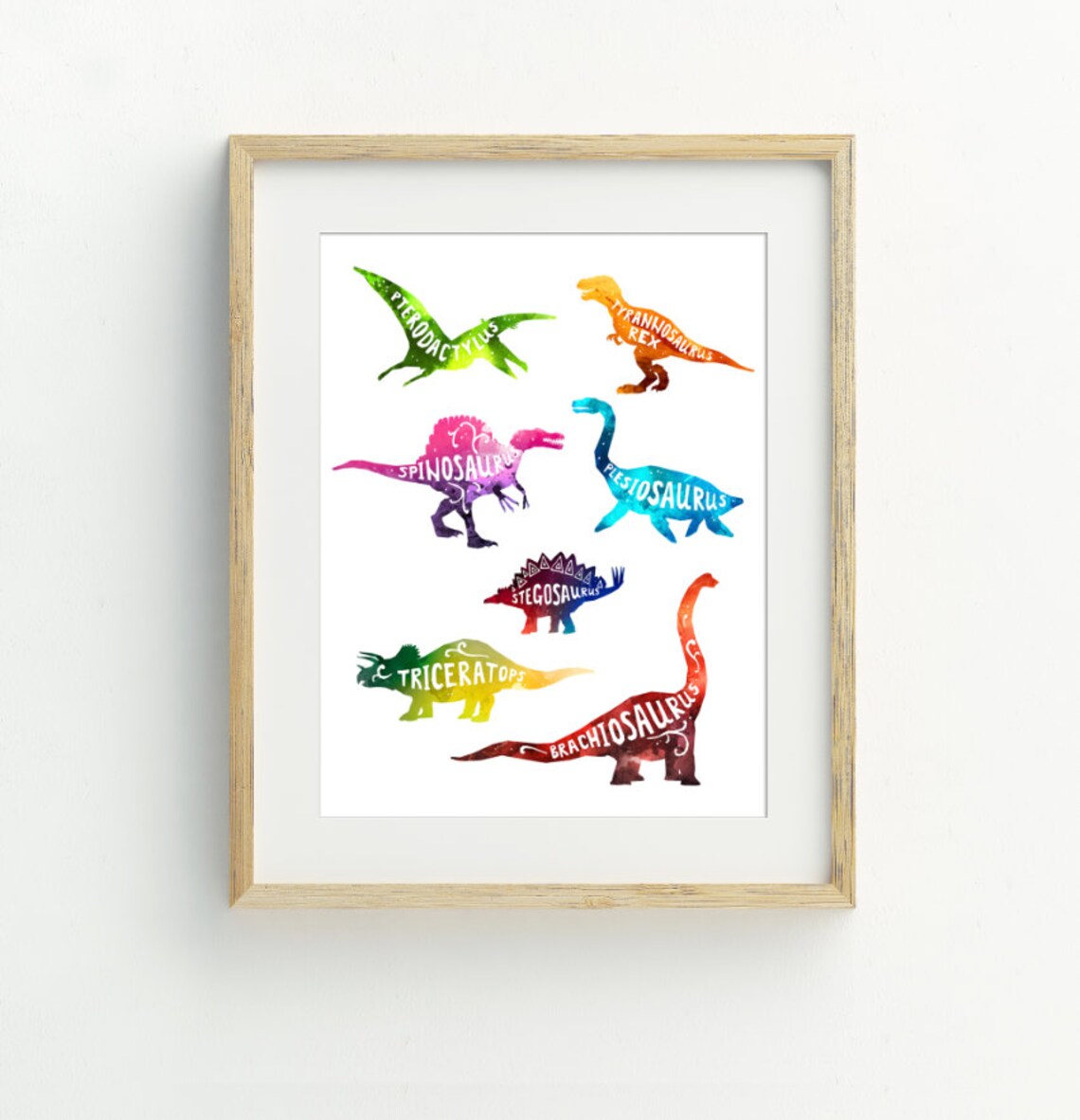 Dinosaurs Print, Boy Bedroom Decor Art Print
