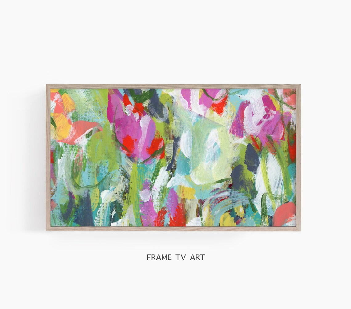 Abstract Floral Painting, Modern Botanical Art Print