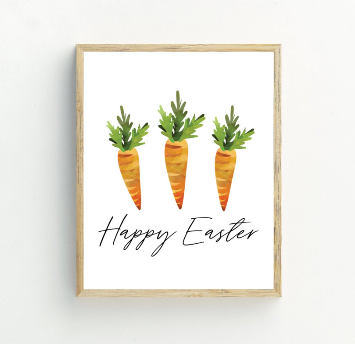 Carrot Easter Decor DIY Sign, Wall Art Print