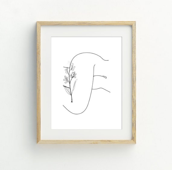 Woman Line Art Abstract Nude Figure Art Print