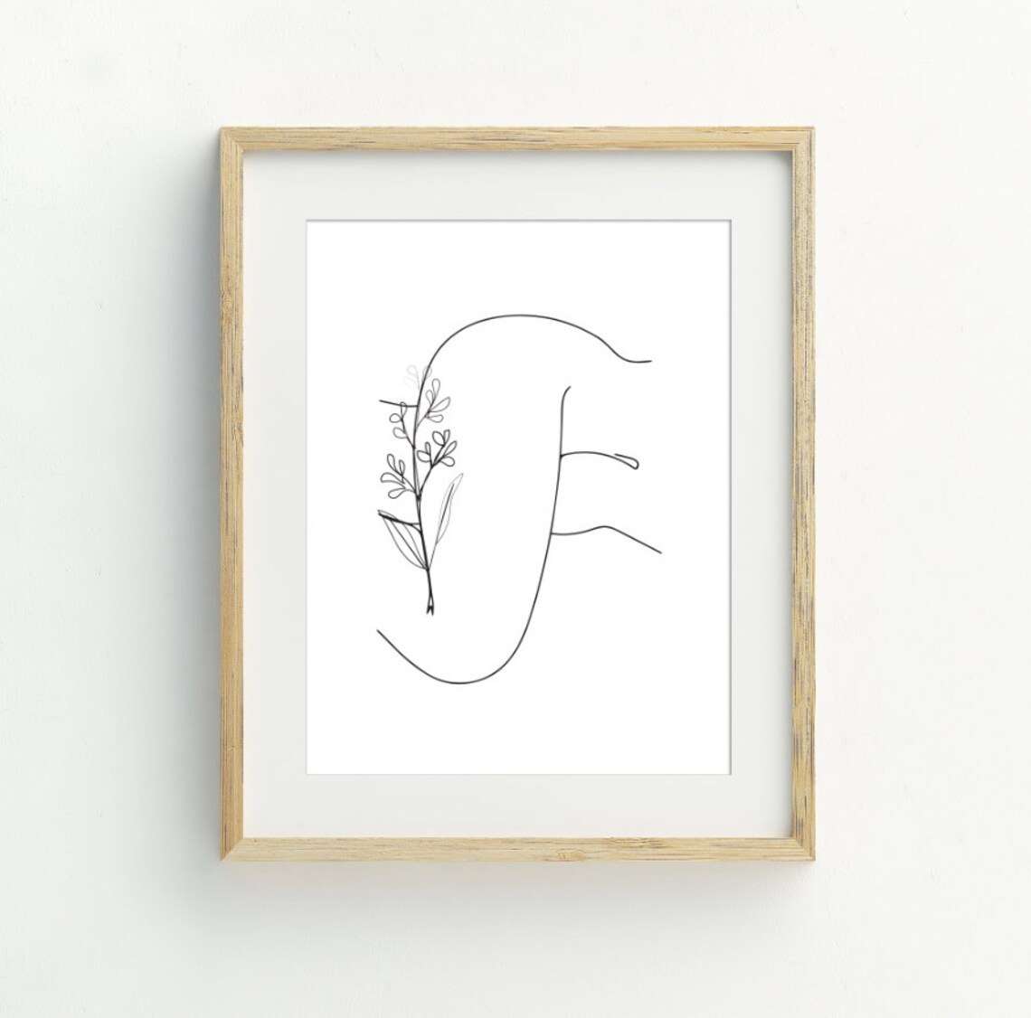 Woman Line Art Abstract Nude Figure Art Print