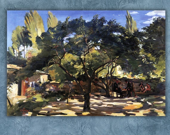 Martiros Saryan Painting Martiros Saryan Byurakanunder The Apricot Trees 1954 Wall Art Martiros Saryan Print Poster Decor
