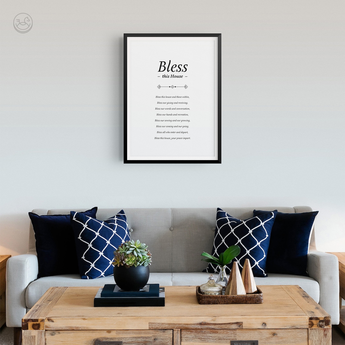 Bless This House Prayer Quote Wall Art Print - Image 3
