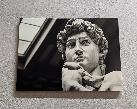 Statue Of David By Michelangelo Black And White Sculpture Wall Poster