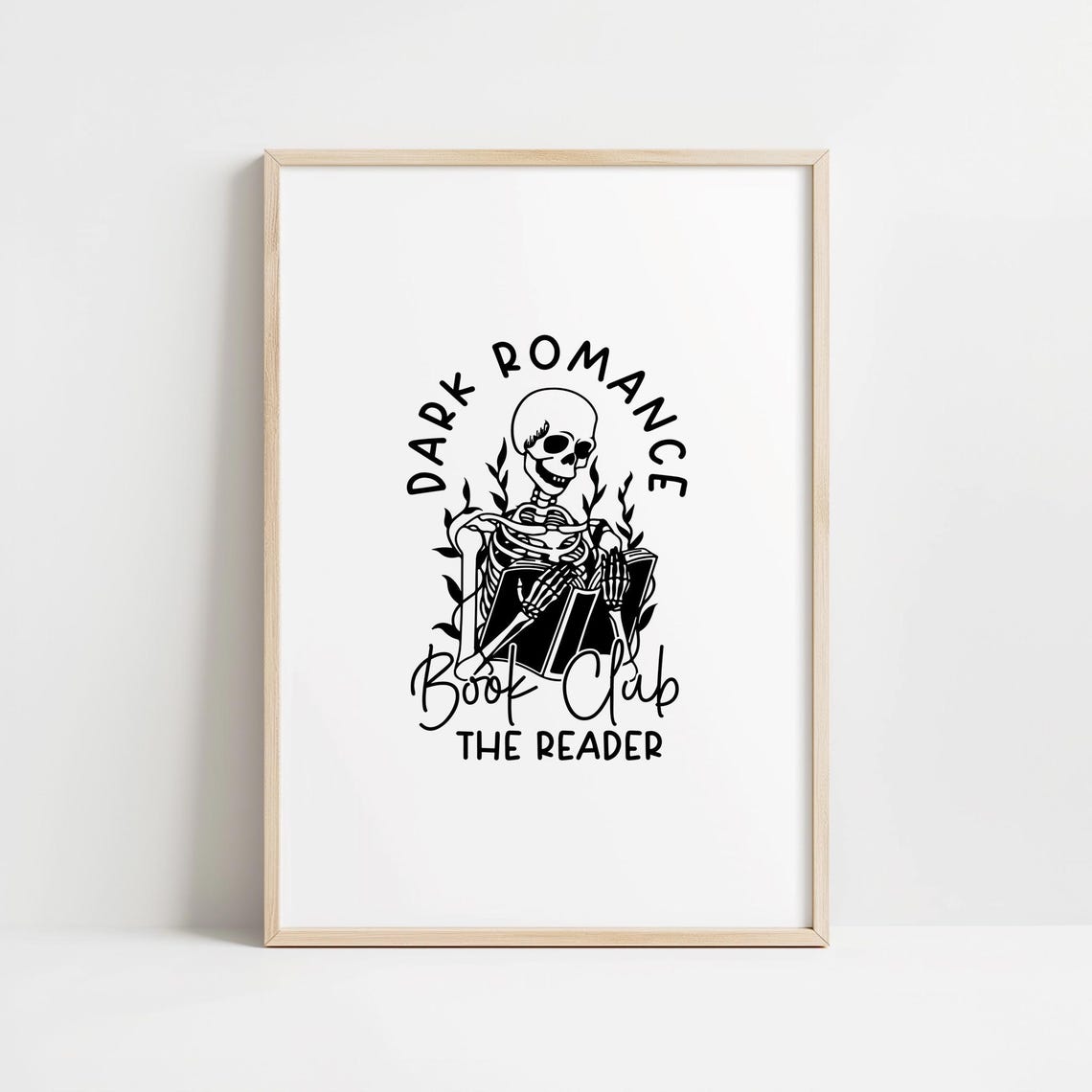 Dark Romance Book Club Skeleton Reader Gothic Book Lover Poster