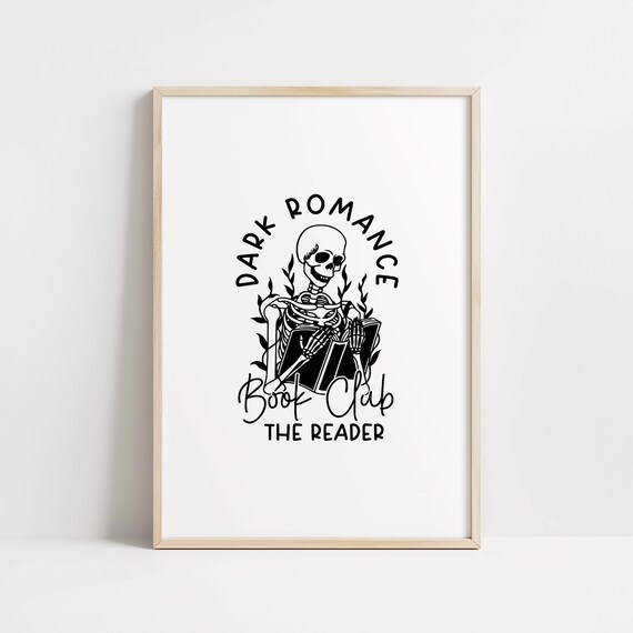 Dark Romance Book Club Skeleton Reader Gothic Book Lover Poster