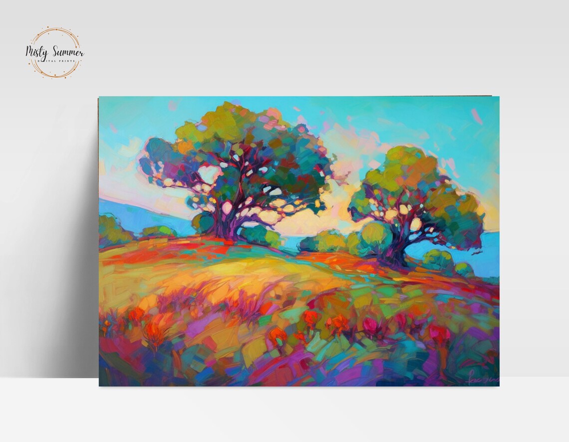Impressionist Nature Art Print, Western Rustic Decor - Image 4