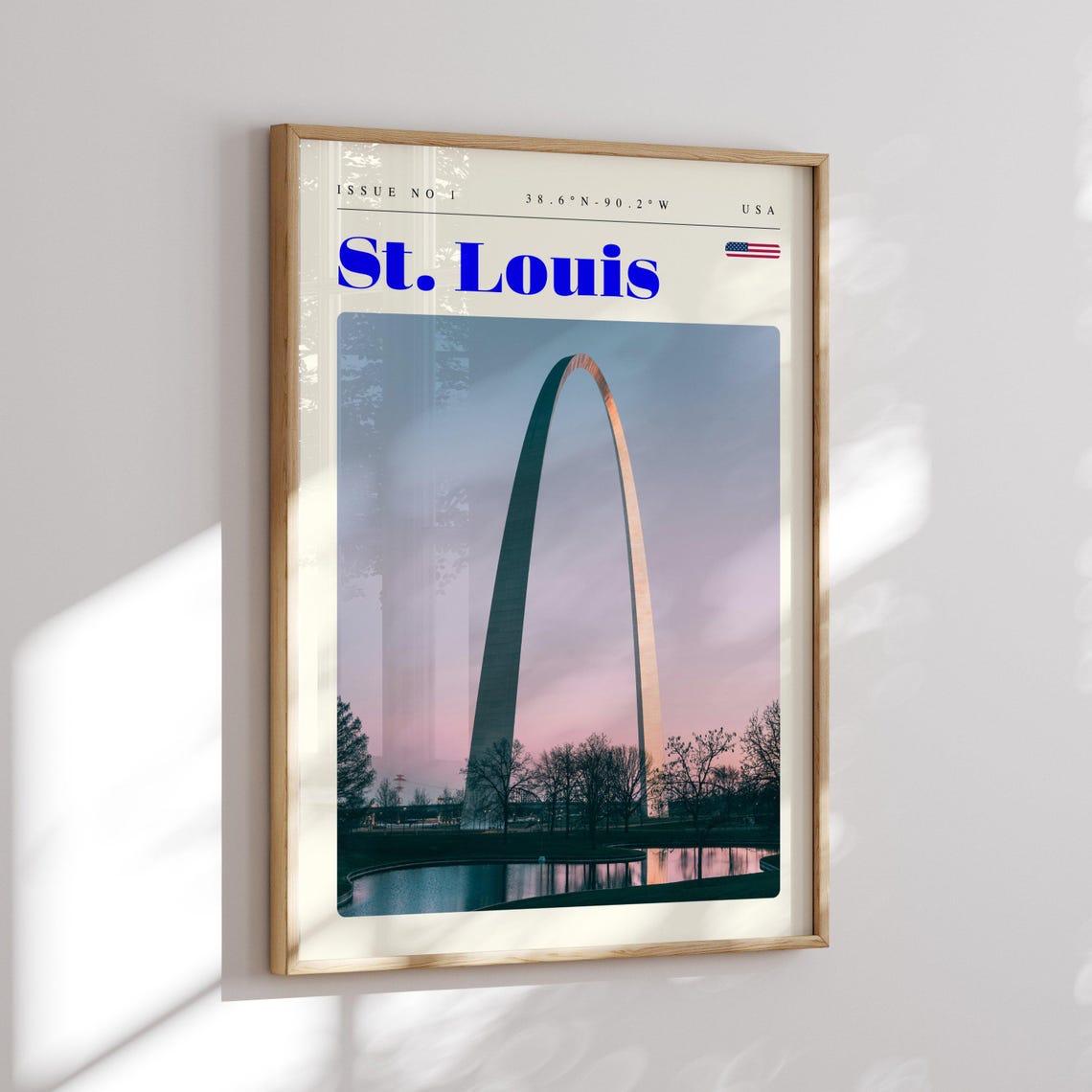 St Louis Missouri Vintage Travel Poster With Gateway Arch at Sunset - Image 2